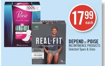 Shoppers Drug Mart Depend or poise incontinence products offer