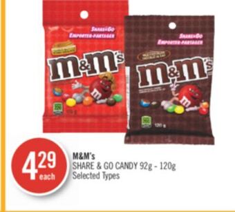 Shoppers Drug Mart M&m's share & go candy offer