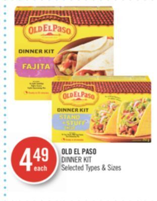 Shoppers Drug Mart Old el paso dinner kit offer