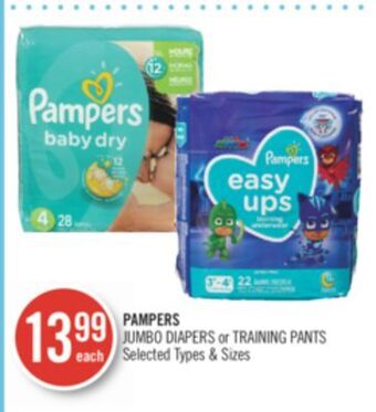 Shoppers Drug Mart Pampers jumbo diapers or training pants offer