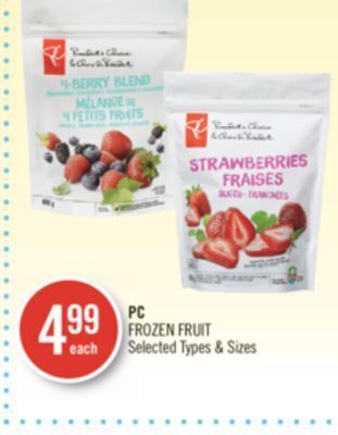 Shoppers Drug Mart Pc frozen fruit offer