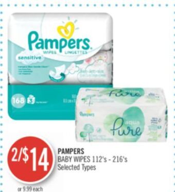 Shoppers Drug Mart Pampers baby wipes offer