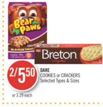 Shoppers Drug Mart Dare cookies or crackers offer