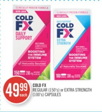 Shoppers Drug Mart Cold fx regular (150's) or extra strength (100's) capsules offer