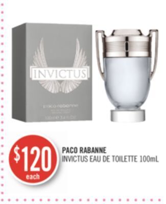 Shoppers Drug Mart Paco rabanne invictus eau de toilette offer