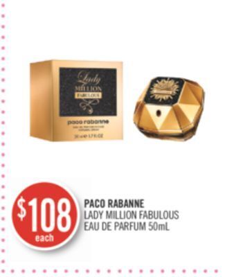 Shoppers Drug Mart Paco rabanne lady million fabulous eau de parfum offer