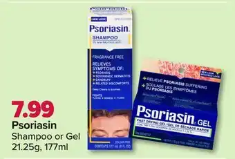 PharmaChoice Psoriasin shampoo or gel offer