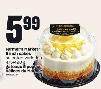 Independent City Market Farmer's market™ 5 inch cakes, 475/490 g offer
