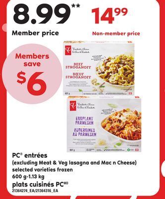Independent City Market Pc® entrées, 600 g-1.13 kg offer