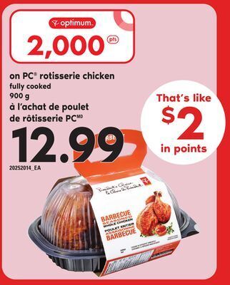 Independent City Market Pc® rotisserie chicken, 900 g offer