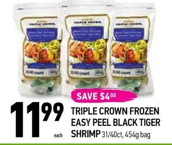 Coppa's Fresh Market Triple crown frozen easy peel black tiger shrimp offer