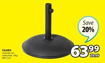 JYSK Fajara concrete umbrella base offer