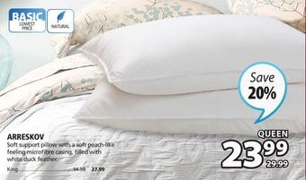 JYSK Arreskov pillow offer