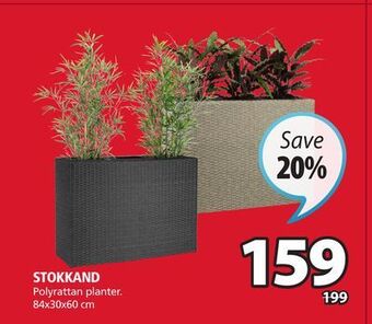 JYSK Stokkand polyrattan planter offer