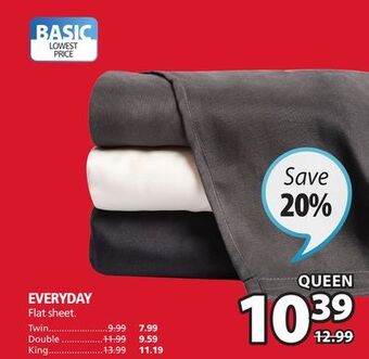 JYSK Everyday flat sheet offer