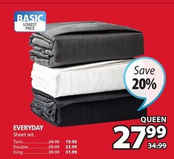 JYSK Everyday sheet set offer