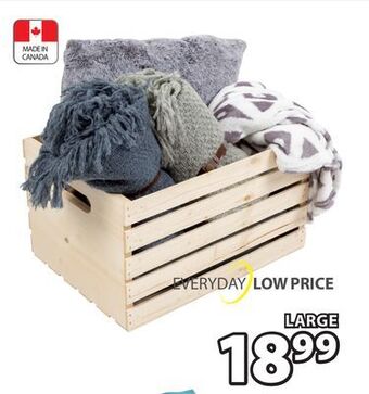 JYSK Taastrup solid unfinished fir crate offer