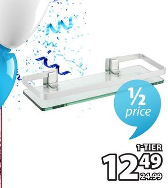 JYSK Esrum aluminium and glass wall shelves offer