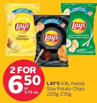 Rexall Lay's xxl family size potato chips offer