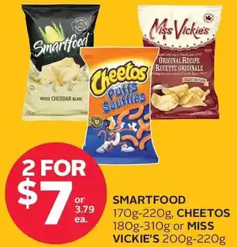 Rexall Smartfood, cheetos or miss vickie's offer