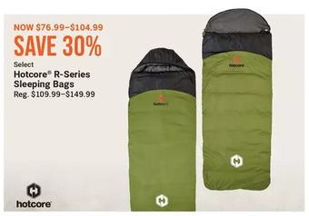 Cabela's Hotcore r-series sleeping bags offer