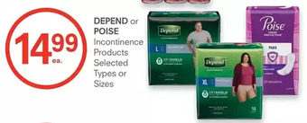 Guardian Pharmacy Depend or poise incontinence products offer