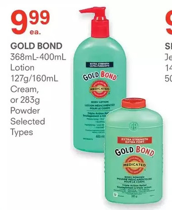 IDA Pharmacy Gold bond lotion cream or powder offer