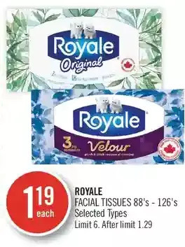 Shoppers Drug Mart Royale facial tissues offer