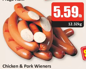 Starsky Chicken & pork wieners offer