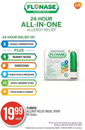 Shoppers Drug Mart Flonase allergy relief nasal spray offer