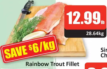 Starsky Rainbow trout fillet offer