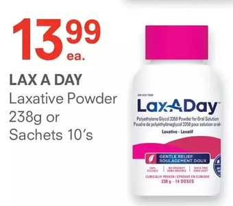 Remedy's RX Lax a day laxative powder or sachets offer