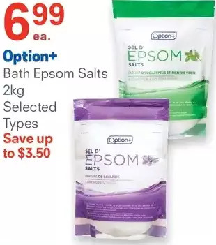 Guardian Pharmacy Option+ bath epsom salts offer
