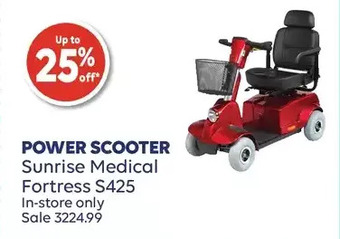 Wellwise by Shoppers Sunrise medical fortress s425 power scooter offer