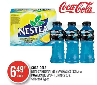 Shoppers Drug Mart Coca-cola non-carbonated beverages or powerade sport drinks offer