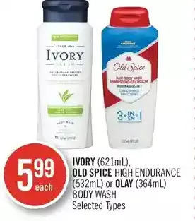 Shoppers Drug Mart Ivory, old spice high endurance or olay body wash offer