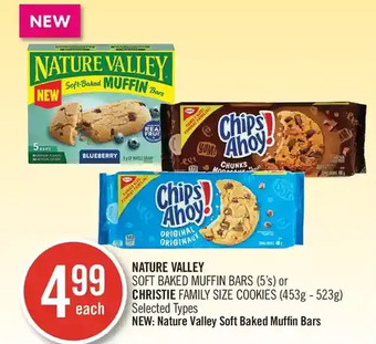 Shoppers Drug Mart Nature valley soft baked muffin bars or christie family size cookies offer