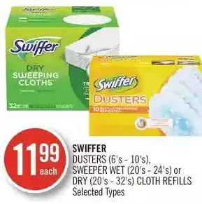Shoppers Drug Mart Swiffer dusters, sweeper wet or dry cloth refills offer