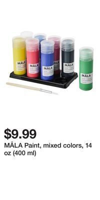 IKEA Måla paint, mixed colors, 14 oz (400 ml) offer