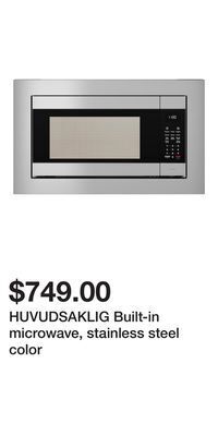 IKEA Huvudsaklig built-in microwave, stainless steel color offer