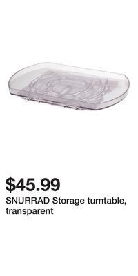 IKEA Snurrad storage turntable, transparent offer