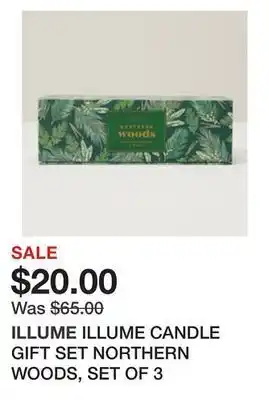 Chapters Indigo Illume candle gift set northern woods, set of 3 offer