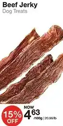 Bulk Barn Beef jerky dog treats offer