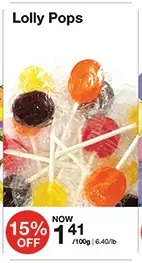 Bulk Barn Lolly pops offer