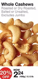 Bulk Barn Whole cashews offer