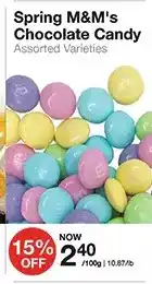 Bulk Barn Spring m&m's chocolate candy offer