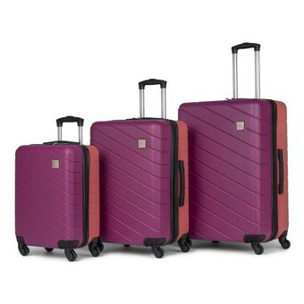 Best Buy The blocks - bondstreet - 3 pieces hardside luggage set - abs/pc blend offer