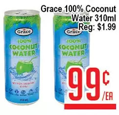 Skyland Foodmart Grace 100% coconut water offer