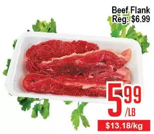 Skyland Foodmart Beef flank offer
