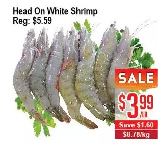 Skyland Foodmart Head on white shrimp offer
